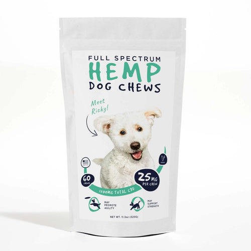 Full Spectrum Hemp Dog Chews 25mg CBD 60 count